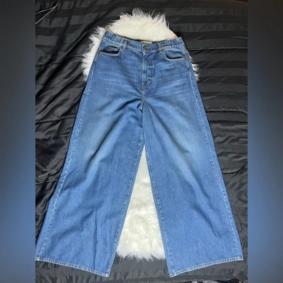 Weekend Max Mara Elasticated-Waist Wide Leg Jeans Size 12